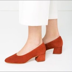 Zara SUEDE BALLERINAS WITH HEEL | 6.5